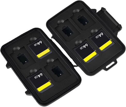 Memory Card Case Storage Card Carrying Case Memory Holder Watertight Hard Wearing Anti Scratch Aluminum ABS TPU Storage Box with Large Capacity for Work Travel in Kuwait