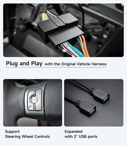 Car Stereo Radio for Toyota RAV4 2006-2012, Wireless CarPlay Android Auto in Kuwait