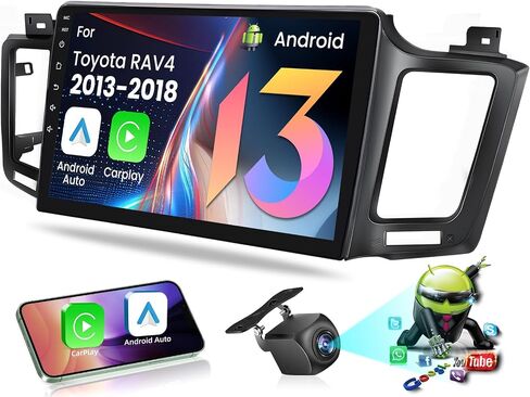 for Toyota RAV4 2013-2018 – 10.2" (Online Upgrade OTA System) IPS Android Car Radio, 8core+64G, Wireless CarPlay/Android Auto, 5G WiFi, GPS Navigation, Bluetooth, Backup Camera, Mirror Link in Saudi Arabia