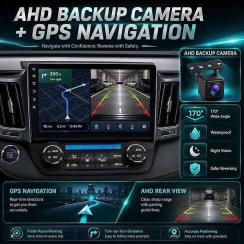 for Toyota RAV4 2013-2018 – 10.2" (Online Upgrade OTA System) IPS Android Car Radio, 8core+64G, Wireless CarPlay/Android Auto, 5G WiFi, GPS Navigation, Bluetooth, Backup Camera, Mirror Link in Saudi Arabia