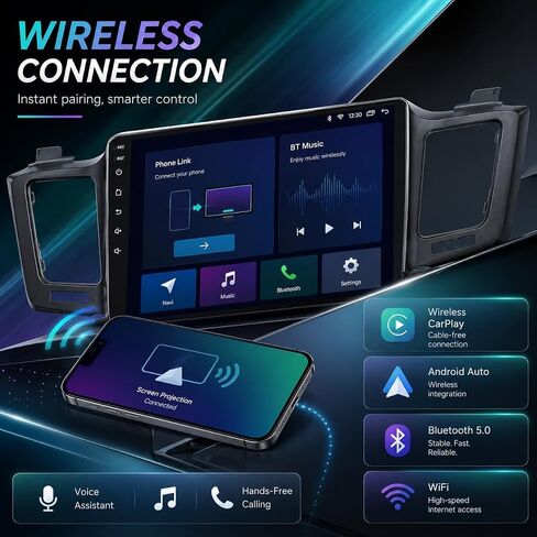 for Toyota RAV4 2013-2018 – 10.2" (Online Upgrade OTA System) IPS Android Car Radio, 8core+64G, Wireless CarPlay/Android Auto, 5G WiFi, GPS Navigation, Bluetooth, Backup Camera, Mirror Link in Saudi Arabia