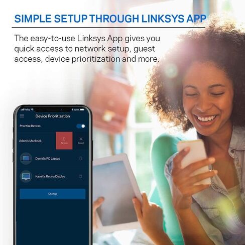 Linksys EA7300 Max-Stream: AC1750 Dual-Band Wi-Fi Router, Gigabit Ethernet Ports, 1,500 square-foot Range, 10 Devices, MU-MIMO (Black) in Kuwait