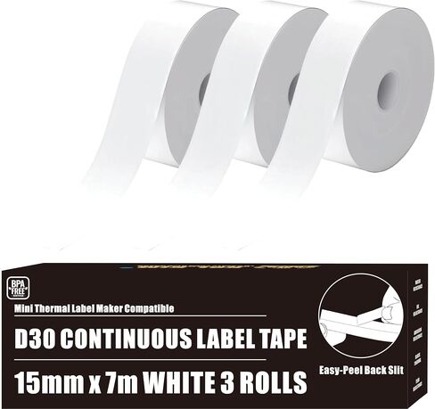 D30 Continuous Label Tape Compatible for Phomemo D30 D35 Q30 15mm x 6m in Kuwait
