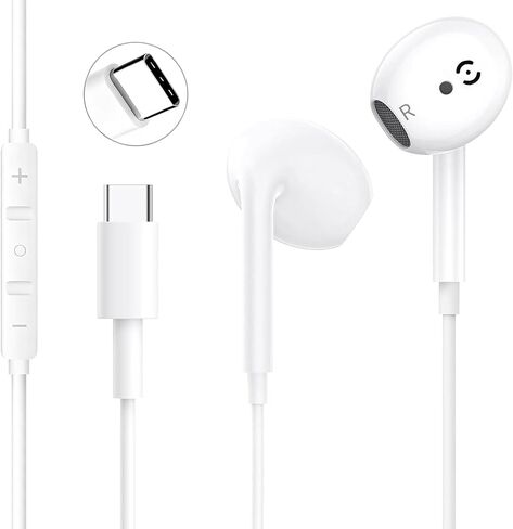 USB C Headphones for iPhone 17/17Pro/16e/15 Type C Earbuds Wired Earphones in Kuwait