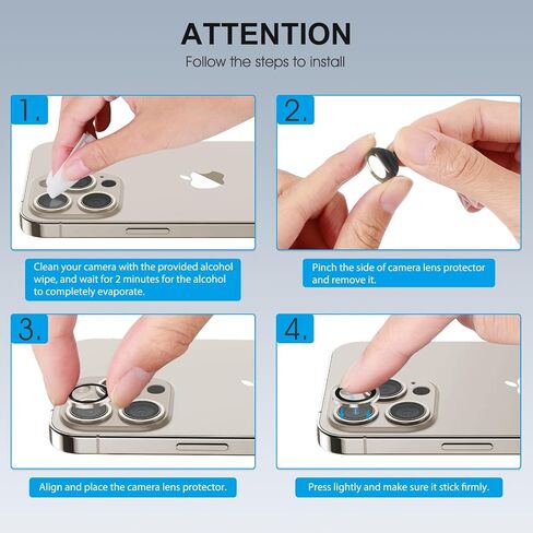 SPARIN 4 Pack Camera Lens Protector for iPhone 15 Pro/iPhone 15 Pro Max in Kuwait
