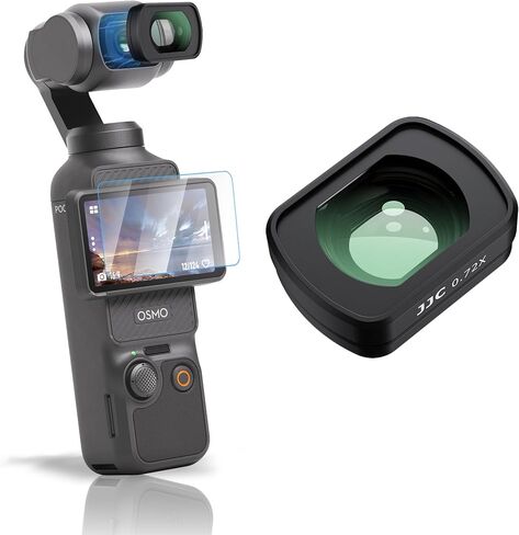 JJC 6 Pack Magnetic ND & CPL Filter Kit for DJI OSMO Pocket 3 Creator Combo, CPL ND8 ND16 ND32 ND64 ND256 Polarizing Neutral Density Filters with Wipe, Multi-Coated/HD Optical Glass/Gimbal Compatible in Kuwait