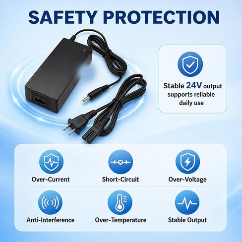 for Samsung Soundbar, 24V AC DC Power Supply Adapter, Replacement Charger Cord Compatible with HW-K650 HW-K651 HW-KM45 HW-KM55 HW-KM47 HW-KM57 HW-J550 HW-J551 HW-H450 in Kuwait