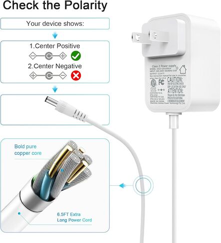 for Levoit Core Mini Air Purifier Power Cord 12V 1A Power Supply UL Lited in Saudi Arabia
