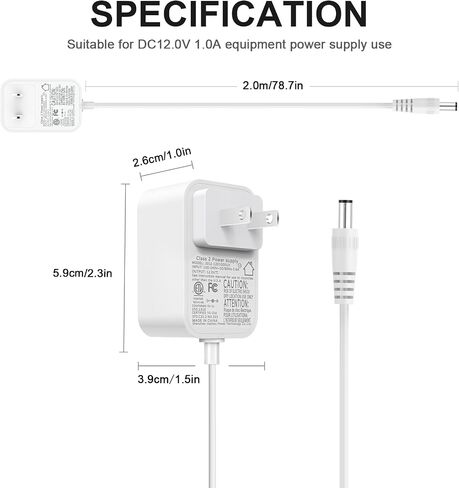 for Levoit Core Mini Air Purifier Power Cord 12V 1A Power Supply UL Lited in Saudi Arabia