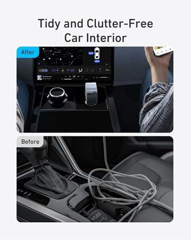 Anker Retractable USB-C Car Charger, 75W Max Fast Charging with Built-in Retractable Cable Car Adapter & Anker USB C to USB C Cable, Type-C 60W Fast Charging Cable (6 FT, 2Pack), for iPhone 17 Series in Kuwait