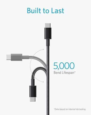 Anker Retractable USB-C Car Charger, 75W Max Fast Charging with Built-in Retractable Cable Car Adapter & Anker USB C to USB C Cable, Type-C 60W Fast Charging Cable (6 FT, 2Pack), for iPhone 17 Series in Kuwait