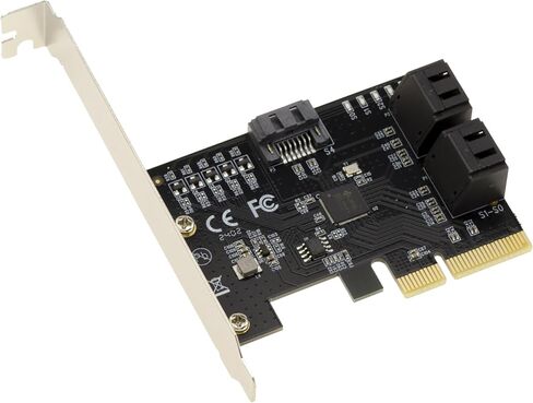 KALEA-INFORMATIQUE CHIPSET JMB585 PCIe 3.0 x4 Controller Card with 5 Ports for SATA 3.0 6G Hard Drives in Kuwait