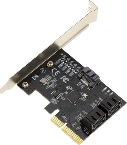 KALEA-INFORMATIQUE CHIPSET JMB585 PCIe 3.0 x4 Controller Card with 5 Ports for SATA 3.0 6G Hard Drives in Kuwait