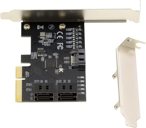KALEA-INFORMATIQUE CHIPSET JMB585 PCIe 3.0 x4 Controller Card with 5 Ports for SATA 3.0 6G Hard Drives in Kuwait