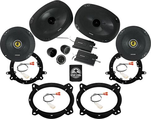 KICKER Front and Rear Door 6x9 & 6.5 Speakers Kit for Subaru Legacy 2015-20 Upgrade Kit - 2 Pairs of CS Series 6x9 and 6 1/2 Inch Speakers with Adapters and Harnesses - 46CSS694 & 46CSC654 in Kuwait