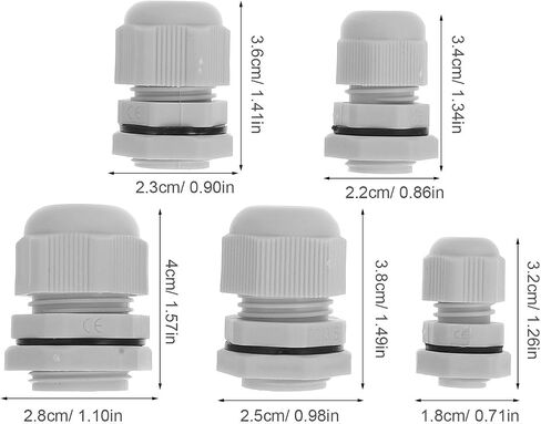 25pcs Waterproof Nylon Cable Gland Protector Adjustable 3-15mm in Saudi Arabia