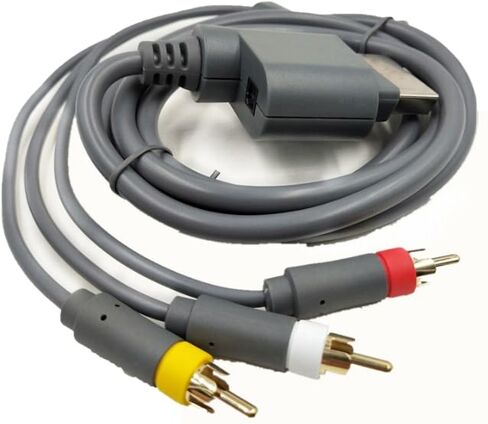 Replacement Xbox 360 AV Cable, HDTV Video and RCA Stereo AV Cable, Compatible with Xbox 360 Console Video Games (6FT) in Saudi Arabia
