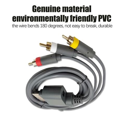 Replacement Xbox 360 AV Cable, HDTV Video and RCA Stereo AV Cable, Compatible with Xbox 360 Console Video Games (6FT) in Saudi Arabia