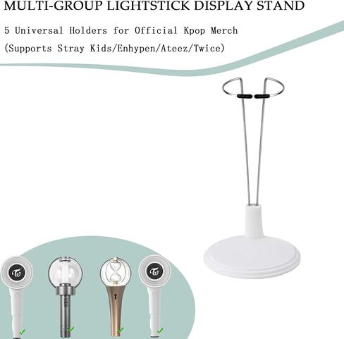 Multi-Group Lightstick Display Stand - 5 Universal Holders for Official Kpop Merch (Supports Stray Kids/Enhypen/Ateez/Twice) in Kuwait