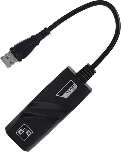 USB 3.0 to RJ45 Gigabit Ethernet Adapter, Wired Network Card for Laptop and Desktop, Plug and Play External Ethernet Adapter with 10/100/1000Mbps Speed for in Kuwait