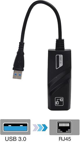 USB 3.0 to RJ45 Gigabit Ethernet Adapter, Wired Network Card for Laptop and Desktop, Plug and Play External Ethernet Adapter with 10/100/1000Mbps Speed for in Kuwait