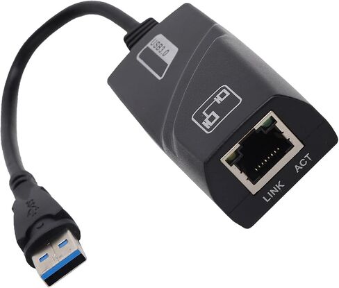USB 3.0 to RJ45 Gigabit Ethernet Adapter, Wired Network Card for Laptop and Desktop, Plug and Play External Ethernet Adapter with 10/100/1000Mbps Speed for in Kuwait