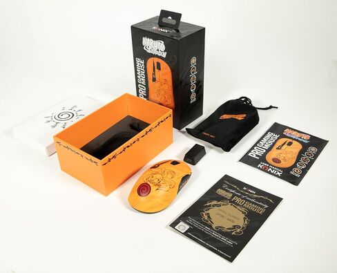 Konix Naruto Shippuden Gaming-Maus kabelgebunden/kabellos PC - Nummerierte Pro Collector Edition - 26.000 DPI - 70 Std. Akkulaufzeit - Kurama-Motiv in Kuwait