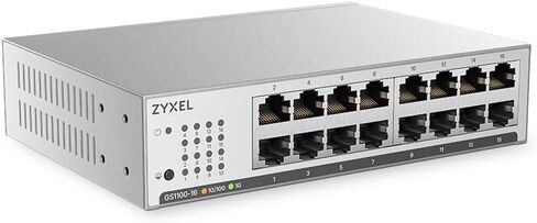 Zyxel 16 Port Network Ethernet Switch | Unmanaged Gigabit | GS1100-16 in Kuwait