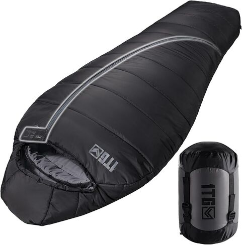 Mummy Sleeping Bag for Adults, 25-36℉ 3-4 Season Cold Weather Camping Bags in Kuwait