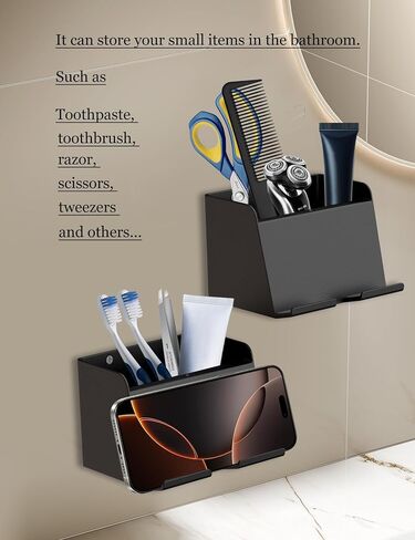 Universal Wall Mount Phone Holder, (Black) in Kuwait