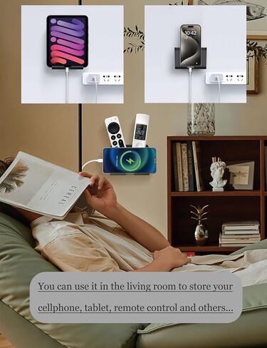 Universal Wall Mount Phone Holder, (Black) in Kuwait