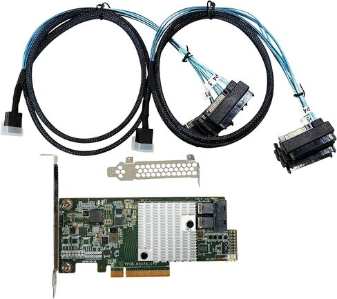 SAS3008 9300-8i 12Gbps SATA/SAS 8-Port HBA IT Mode ZFS FreeNAS unRAID+2*SFF-8643-8482 SAS Cable in Kuwait