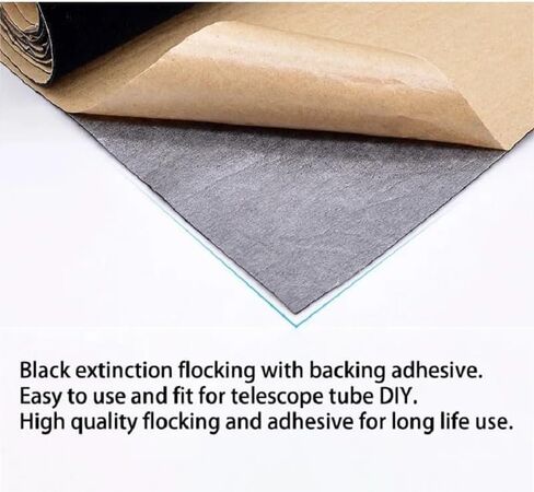 Black Matting Tape with Adhesive Backing 100x48cm, Used for Better Light Imaging in Astronomical telescopes in Kuwait