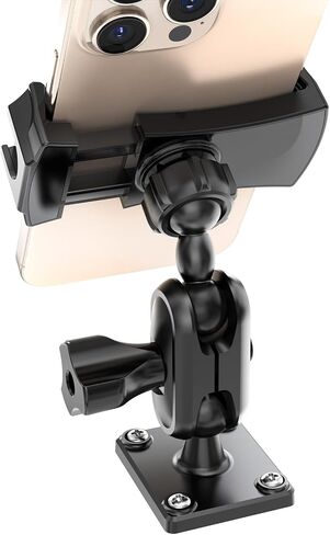 MAGJIEYX Car Phone Holder for Truck/Wall/Boat, Drill-Base Mount for Van/Dashboard Durable 360°Adjustable & Firm Grip Clamp Stand Compatible with 4.7"-6.9" iPhone/HTC/LG/Nexus/Samsung/Huawei in Saudi Arabia