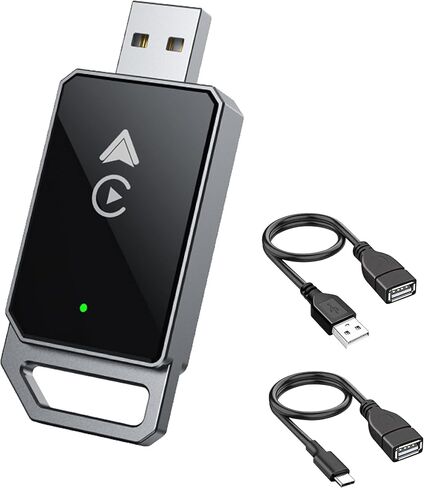 Wireless CarPlay & Android Auto Adapter 2-in-1 Convert Wired CarPlay to Wireless, No Latency, WiFi 6 & Bluetooth 5.3, Auto Reconnect, USB & Type-C, Compatible W iPhone iOS 10+, Android 11+, 2015+ Cars in Saudi Arabia