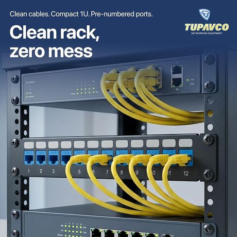 10" Patch Panel for Mini Network Rack (12 Port) - Tupavco TP410 in Kuwait