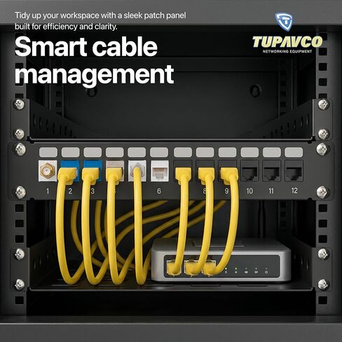 10" Patch Panel for Mini Network Rack (12 Port) - Tupavco TP410 in Kuwait