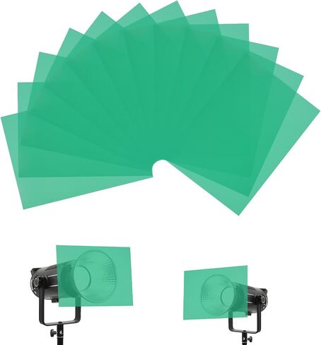 UTEBIT 12 Pieces Gel Light Filters 11.7X8.3 Inch Film Plastic Sheets Green in Kuwait