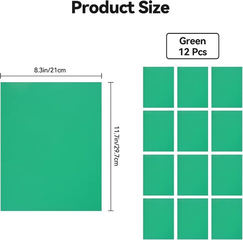 UTEBIT 12 Pieces Gel Light Filters 11.7X8.3 Inch Film Plastic Sheets Green in Kuwait