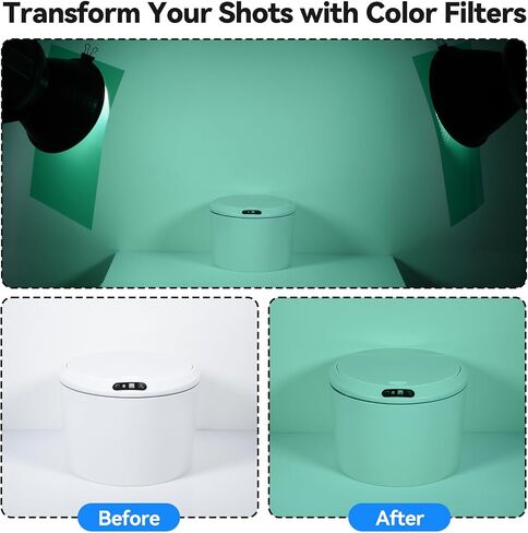 UTEBIT 12 Pieces Gel Light Filters 11.7X8.3 Inch Film Plastic Sheets Green in Kuwait