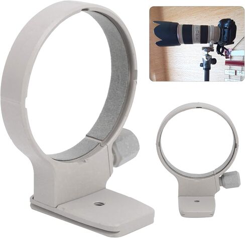 Metal Lens Tripod Mount Collar gaskets Photography Support Bracket Accessory Alloy Dovetail Oblique Mouth Adapter Heavy Duty Replacement Part Gray for Canon 70 200mm F2.8 Camera in Kuwait