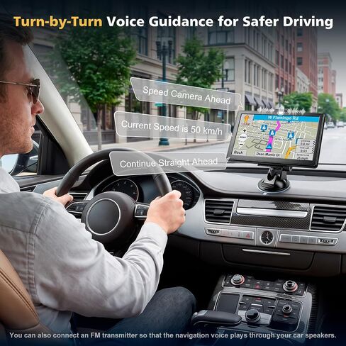 GPS Navigator for Car 7" HD Touchscreen 2026 Map Free Update Voice Guidance in Kuwait