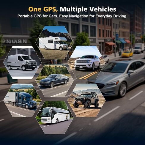 GPS Navigator for Car 7" HD Touchscreen 2026 Map Free Update Voice Guidance in Kuwait