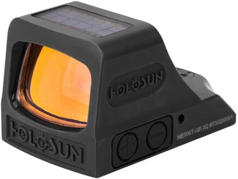 HOLOSUN HE508T X2 Multi-Reticle 2 MOA Dot & 32 MOA Circle Open Reflex Pistol Sight - Solar Failsafe Shake-Awake Durable Titanium Handgun Sight with Multilayer Reflective Glass - Green/Red Dot Options in Kuwait