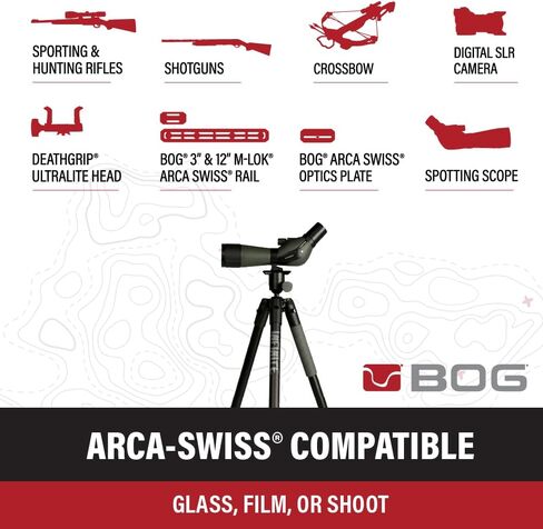 BOG Arca Swiss Mount Tripod, Optics Compatible, Adjustable Height in Kuwait