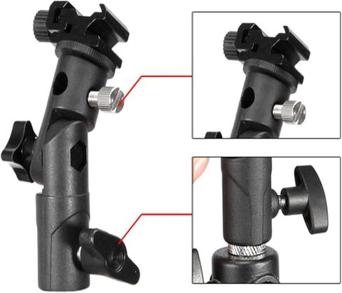 Photography Flashing Bracket Camera Mount Professional Rotation Light Stand Light Mount Lightweight Metal Bracket in Saudi Arabia