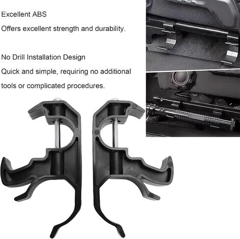 Cosiki 2PCS Flashlight Mounting Brackets, No Drill Design Black Brackets, Easy Removal and Reinstallation , Ideal for Unlimited 4 Door JL 2018-2025 in Kuwait