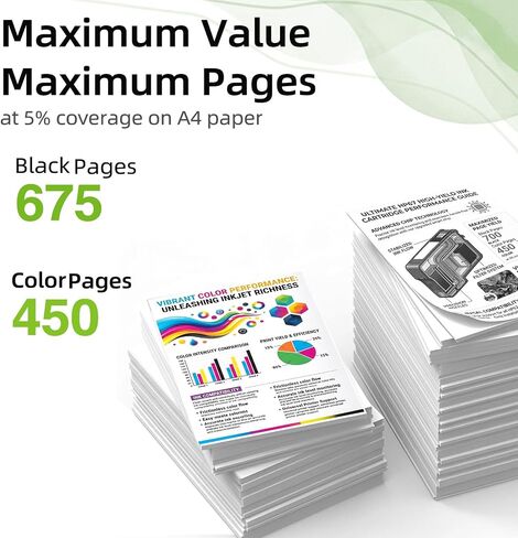 63XL Ink Cartridge Replacement for HP 63 XL HP63(2 Black,1 Color,3 Pack) in Saudi Arabia