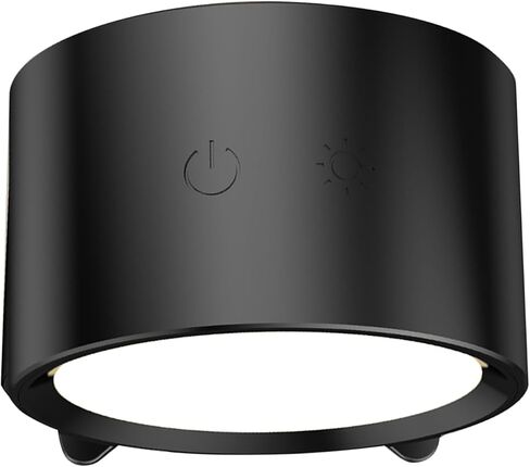 Magnetic Wall Lamp Dimmable Rotating Bedroom Reading Light USB Rechargeable (Black) in Saudi Arabia