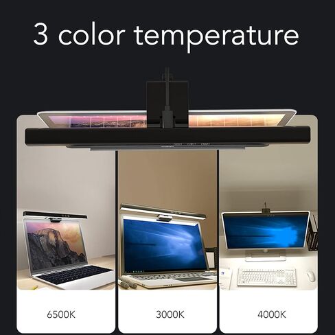 Monitor Light Bar with Touch Control, 3 Color Modes Stepless Dimming, USB Powered 60 Min Timer for Computer Monitor Reading in Kuwait
